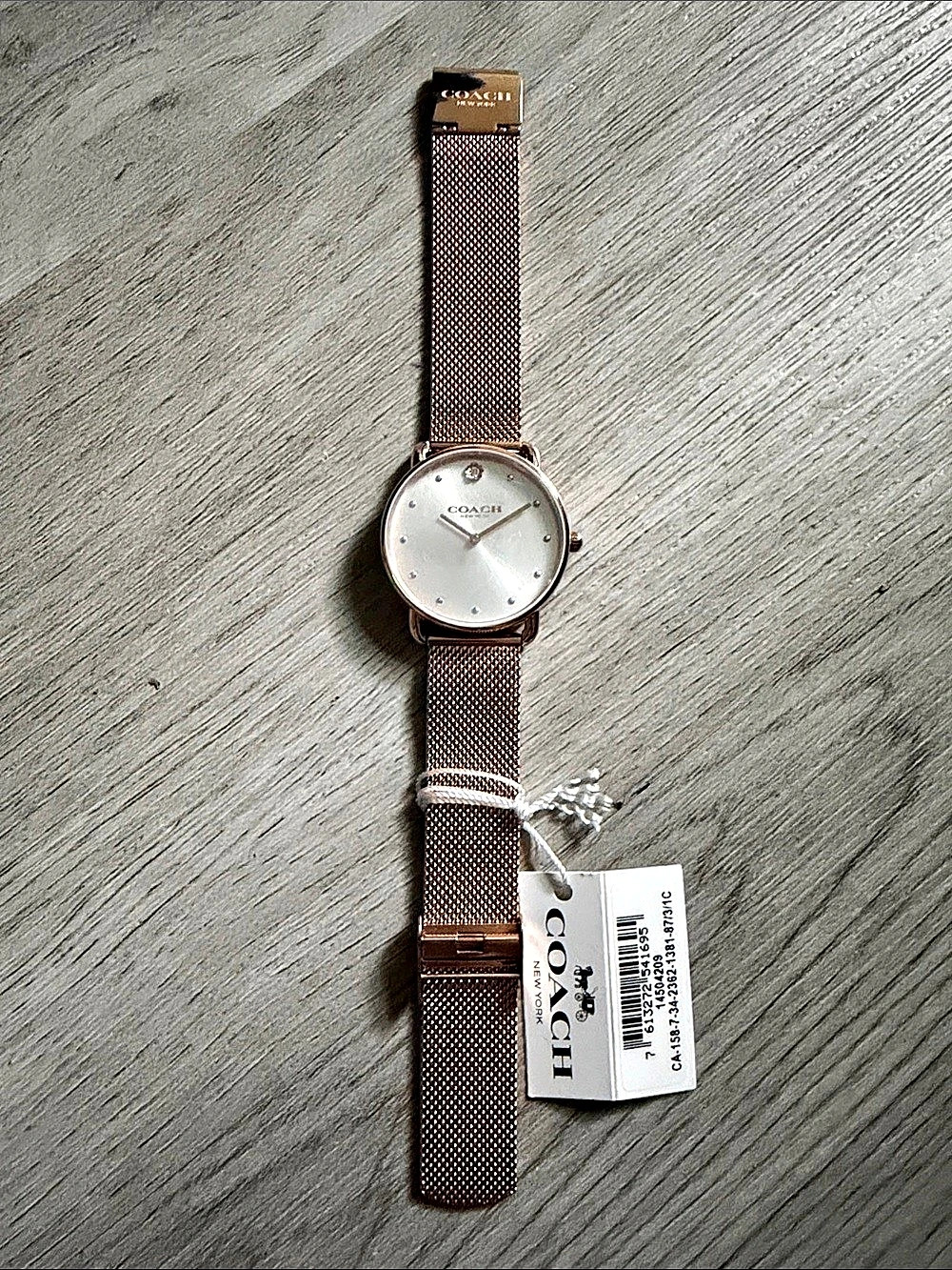Coach Elliot Women's Watch Silver/Rose Gold NWT BOX DAMAGED